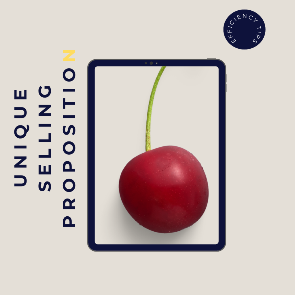 One cherry. Metaphorically unique selling proposition